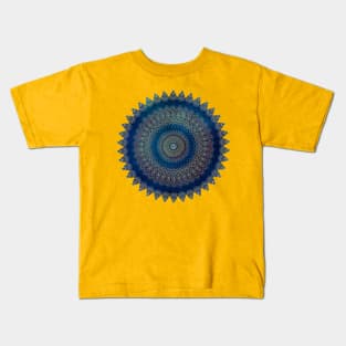 Watercolor Mandala dark blue Kids T-Shirt